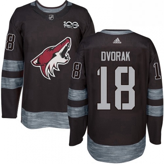 Mens Adidas Arizona Coyotes 18 Christian Dvorak Premier Black 1917 2017 100th Anniversary NHL Jersey Mens Adidas Arizona Coyotes 18 Christian Dvorak Premier Black 1917 2017 100th Anniversary NHL Jersey