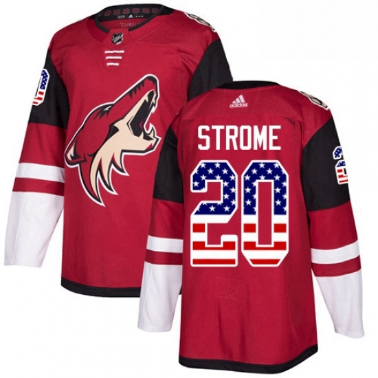 Mens Adidas Arizona Coyotes 20 Dylan Strome Authentic Red USA Flag Fashion NHL Jersey Mens Adidas Arizona Coyotes 20 Dylan Strome Authentic Red USA Flag Fashion NHL Jersey
