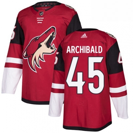 Mens Adidas Arizona Coyotes 45 Josh Archibald Authentic Burgundy Red Home NHL Jersey Mens Adidas Arizona Coyotes 45 Josh Archibald Authentic Burgundy Red Home NHL Jersey