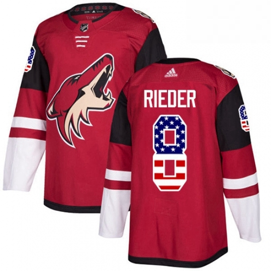 Mens Adidas Arizona Coyotes 8 Tobias Rieder Authentic Red USA Flag Fashion NHL Jersey Mens Adidas Arizona Coyotes 8 Tobias Rieder Authentic Red USA Flag Fashion NHL Jersey