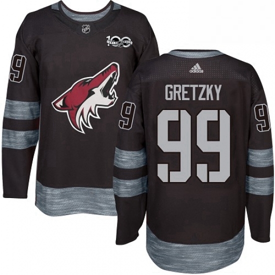 Mens Adidas Arizona Coyotes 99 Wayne Gretzky Authentic Black 1917 2017 100th Anniversary NHL Jersey Mens Adidas Arizona Coyotes 99 Wayne Gretzky Authentic Black 1917 2017 100th Anniversary NHL Jersey
