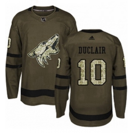 Youth Adidas Arizona Coyotes 10 Anthony Duclair Premier Green Salute to Service NHL Jersey Youth Adidas Arizona Coyotes 10 Anthony Duclair Premier Green Salute to Service NHL Jersey