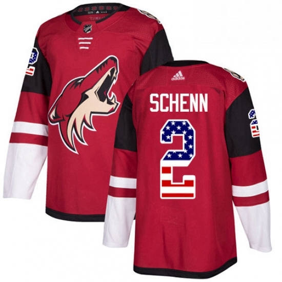 Youth Adidas Arizona Coyotes 2 Luke Schenn Authentic Red USA Flag Fashion NHL Jersey Youth Adidas Arizona Coyotes 2 Luke Schenn Authentic Red USA Flag Fashion NHL Jersey