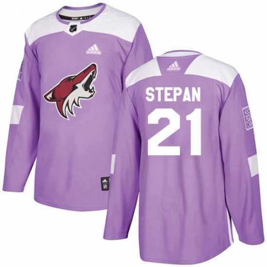 Youth Adidas Arizona Coyotes 21 Derek Stepan Authentic Purple Fights Cancer Practice NHL Jersey Youth Adidas Arizona Coyotes 21 Derek Stepan Authentic Purple Fights Cancer Practice NHL Jersey
