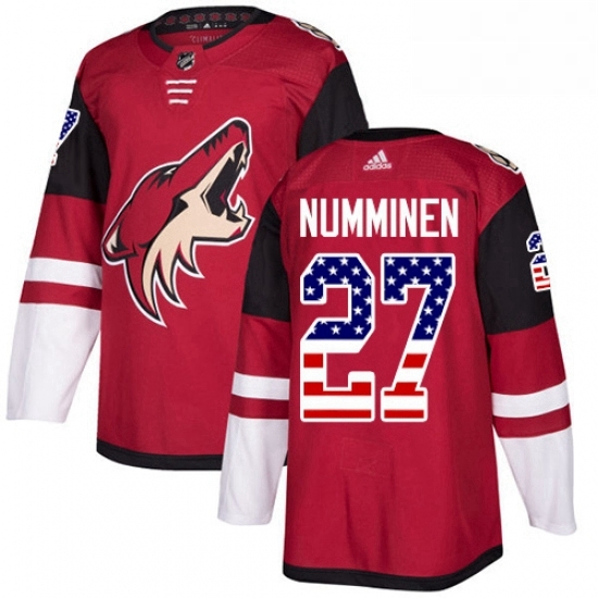 Youth Adidas Arizona Coyotes 27 Teppo Numminen Authentic Red USA Flag Fashion NHL Jersey Youth Adidas Arizona Coyotes 27 Teppo Numminen Authentic Red USA Flag Fashion NHL Jersey
