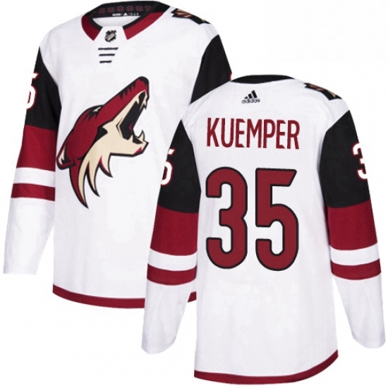 Youth Adidas Arizona Coyotes 35 Darcy Kuemper Authentic White Away NHL Jersey Youth Adidas Arizona Coyotes 35 Darcy Kuemper Authentic White Away NHL Jersey