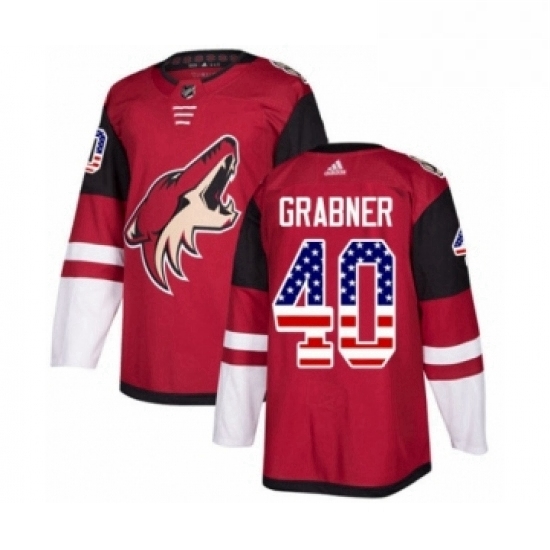Youth Adidas Arizona Coyotes 40 Michael Grabner Authentic Red USA Flag Fashion NHL Jersey Youth Adidas Arizona Coyotes 40 Michael Grabner Authentic Red USA Flag Fashion NHL Jersey