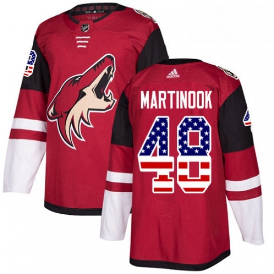Youth Adidas Arizona Coyotes 48 Jordan Martinook Authentic Red USA Flag Fashion NHL Jersey Youth Adidas Arizona Coyotes 48 Jordan Martinook Authentic Red USA Flag Fashion NHL Jersey