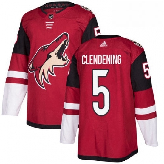 Youth Adidas Arizona Coyotes 5 Adam Clendening Premier Burgundy Red Home NHL Jersey Youth Adidas Arizona Coyotes 5 Adam Clendening Premier Burgundy Red Home NHL Jersey