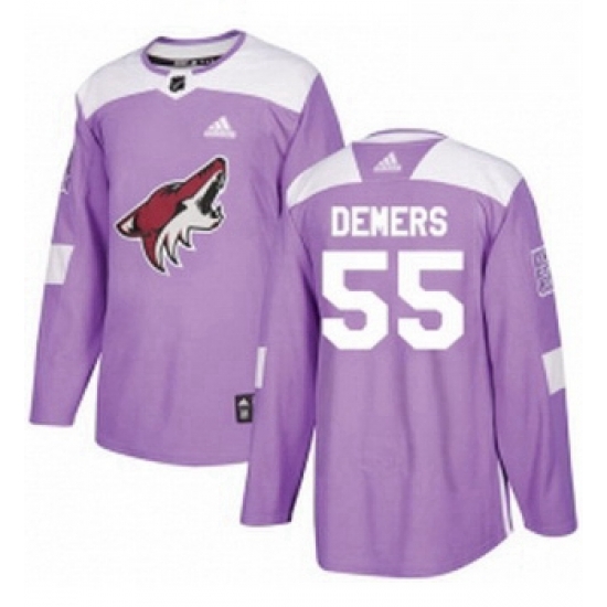Youth Adidas Arizona Coyotes 55 Jason Demers Authentic Purple Fights Cancer Practice NHL Jersey Youth Adidas Arizona Coyotes 55 Jason Demers Authentic Purple Fights Cancer Practice NHL Jersey