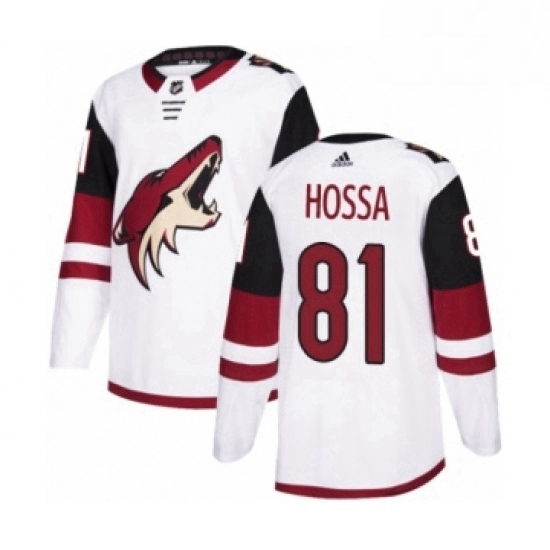 Youth Adidas Arizona Coyotes 81 Marian Hossa Authentic White Away NHL Jersey Youth Adidas Arizona Coyotes 81 Marian Hossa Authentic White Away NHL Jersey