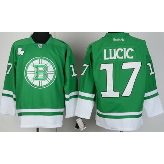 Boston Bruins 17 Milan Lucic Green St Patty's Day NHL Jersey Boston Bruins 17 Milan Lucic Green St Patty's Day NHL Jersey