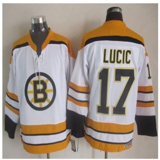 Boston Bruins #17 Milan Lucic White CCM Throwback Stitched NHL Jersey Boston Bruins #17 Milan Lucic White CCM Throwback Stitched NHL Jersey