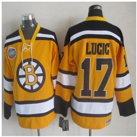 Boston Bruins #17 Milan Lucic Yellow Winter Classic CCM Throwback Stitched NHL Jersey Boston Bruins #17 Milan Lucic Yellow Winter Classic CCM Throwback Stitched NHL Jersey