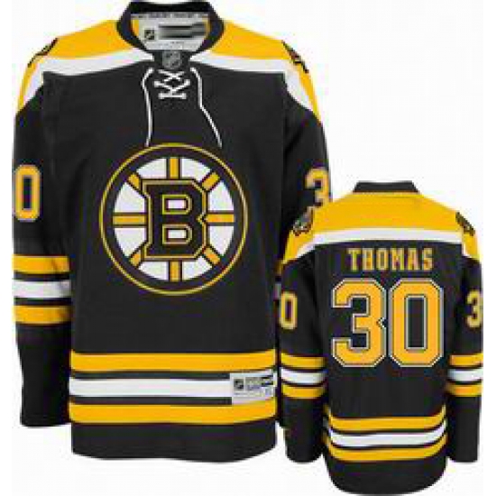 Boston Bruins #30 THOMAS Black Hockey Jerseys Boston Bruins #30 THOMAS Black Hockey Jerseys