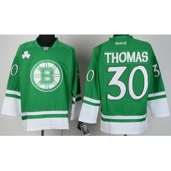 Boston Bruins 30 Tim Thomas Green St Patty's Day NHL Jersey Boston Bruins 30 Tim Thomas Green St Patty's Day NHL Jersey