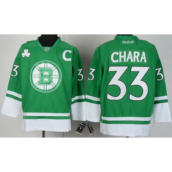 Boston Bruins 33 Zdeno Chara Green St Patty's Day NHL Jersey Boston Bruins 33 Zdeno Chara Green St Patty's Day NHL Jersey
