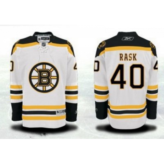 Boston Bruins #40 Tuukka Rask White Jersey Boston Bruins #40 Tuukka Rask White Jersey