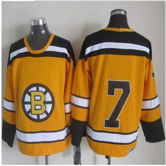 Boston Bruins #7 Phil Esposito Yellow CCM Throwback Stitched NHL Jersey Boston Bruins #7 Phil Esposito Yellow CCM Throwback Stitched NHL Jersey