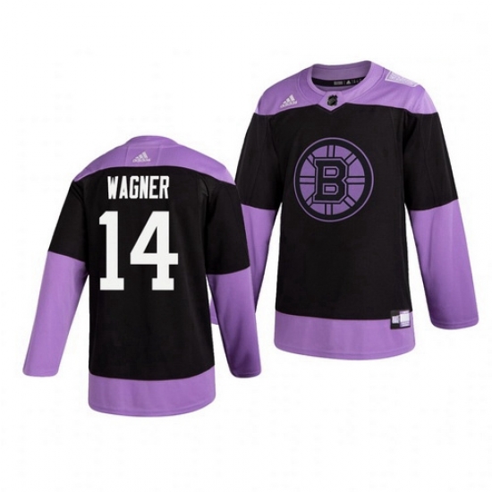 Bruins 14 Chris Wagner Black Purple Hockey Fights Cancer Adidas Jersey Bruins 14 Chris Wagner Black Purple Hockey Fights Cancer Adidas Jersey