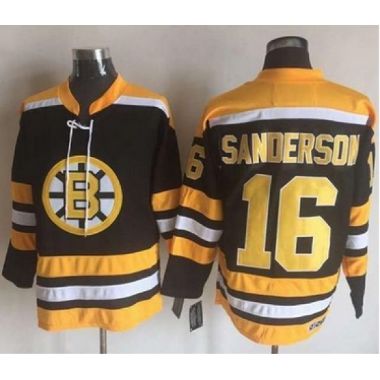 Bruins #16 Derek Sanderson BlackYellow CCM Throwback New Stitched NHL Jersey Bruins #16 Derek Sanderson BlackYellow CCM Throwback New Stitched NHL Jersey