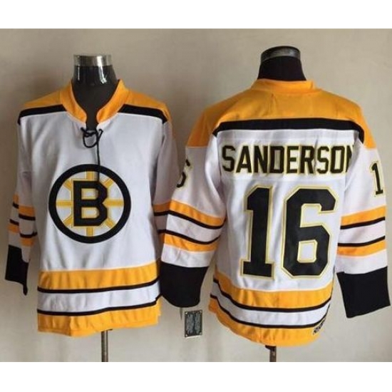 Bruins #16 Derek Sanderson White CCM Throwback Stitched NHL Jersey Bruins #16 Derek Sanderson White CCM Throwback Stitched NHL Jersey