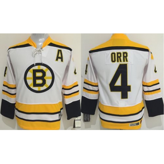 Bruins #4 Bobby Orr White CCM Youth Stitched NHL Jersey Bruins #4 Bobby Orr White CCM Youth Stitched NHL Jersey