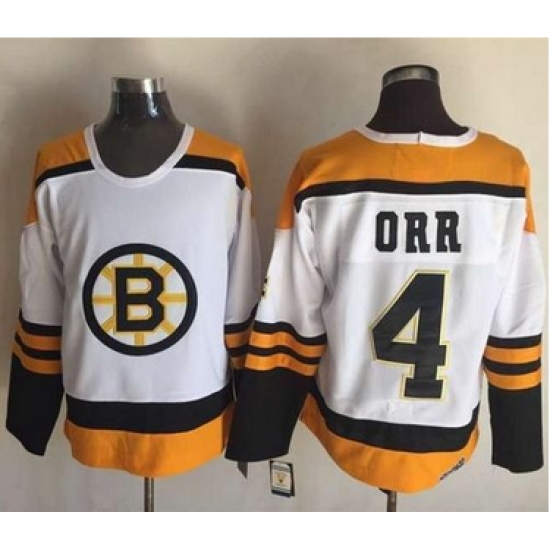 Bruins #4 Bobby Orr YellowWhite CCM Throwback Stitched NHL Jersey Bruins #4 Bobby Orr YellowWhite CCM Throwback Stitched NHL Jersey