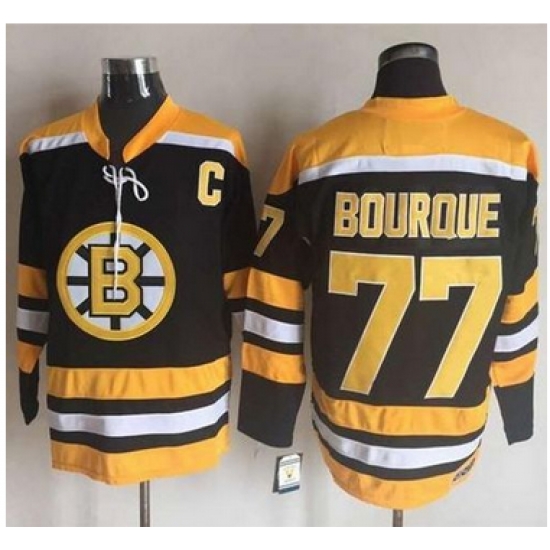 Bruins #77 Ray Bourque BlackYellow CCM Throwback New Stitched NHL Jersey Bruins #77 Ray Bourque BlackYellow CCM Throwback New Stitched NHL Jersey