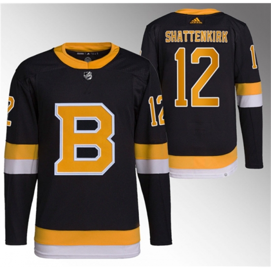 Men Boston Bruins 12 Kevin Shattenkirk Black Home Breakaway Stitched Jersey Men Boston Bruins 12 Kevin Shattenkirk Black Home Breakaway Stitched Jersey