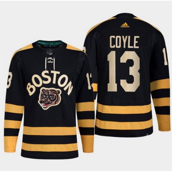 Men Boston Bruins 13 Charlie Coyle Black Classic Primegreen Stitched Jersey Men Boston Bruins 13 Charlie Coyle Black Classic Primegreen Stitched Jersey