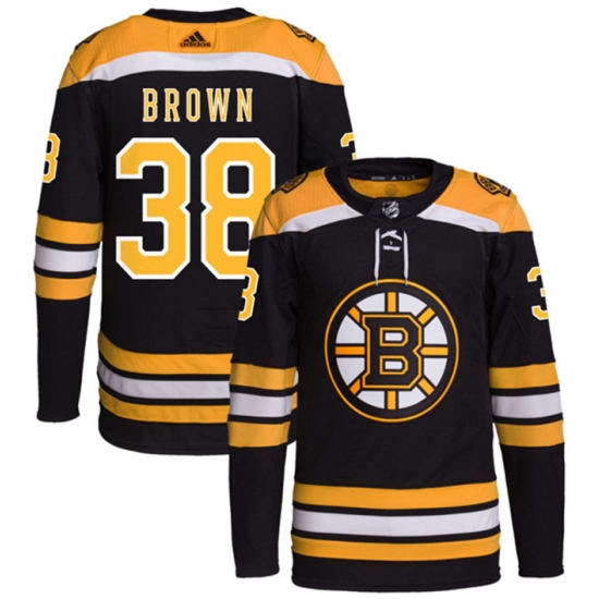 Men Boston Bruins 38 Patrick Brown Black Stitched Jersey Men Boston Bruins 38 Patrick Brown Black Stitched Jersey