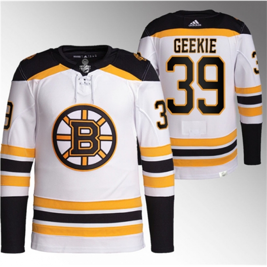 Men Boston Bruins 39 Morgan Geekie White Stitched Jersey Men Boston Bruins 39 Morgan Geekie White Stitched Jersey