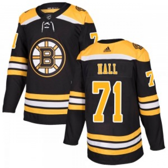 Men Boston Bruins 71 Taylor Hall Adidas Authentic Home Black Jersey Men Boston Bruins 71 Taylor Hall Adidas Authentic Home Black Jersey