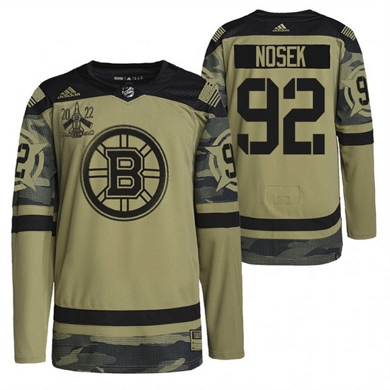 Men Boston Bruins 92 Tomas Nosek 2022 Camo Military Appreciation Night Stitched jersey Men Boston Bruins 92 Tomas Nosek 2022 Camo Military Appreciation Night Stitched jersey