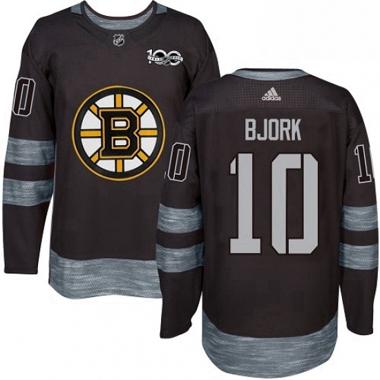 Mens Adidas Boston Bruins 10 Anders Bjork Premier Black 1917 2017 100th Anniversary NHL Jersey Mens Adidas Boston Bruins 10 Anders Bjork Premier Black 1917 2017 100th Anniversary NHL Jersey