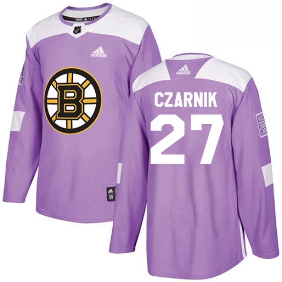 Mens Adidas Boston Bruins 27 Austin Czarnik Authentic Purple Fights Cancer Practice NHL Jersey Mens Adidas Boston Bruins 27 Austin Czarnik Authentic Purple Fights Cancer Practice NHL Jersey