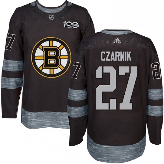 Mens Adidas Boston Bruins 27 Austin Czarnik Premier Black 1917 2017 100th Anniversary NHL Jersey Mens Adidas Boston Bruins 27 Austin Czarnik Premier Black 1917 2017 100th Anniversary NHL Jersey