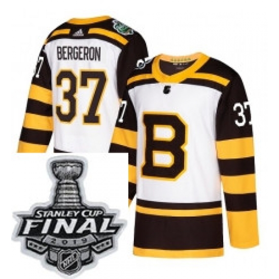 Mens Adidas Boston Bruins 37 Patrice Bergeron Authentic White 2019 Winter Classic NHL Jersey Mens Adidas Boston Bruins 37 Patrice Bergeron Authentic White 2019 Winter Classic NHL Jersey