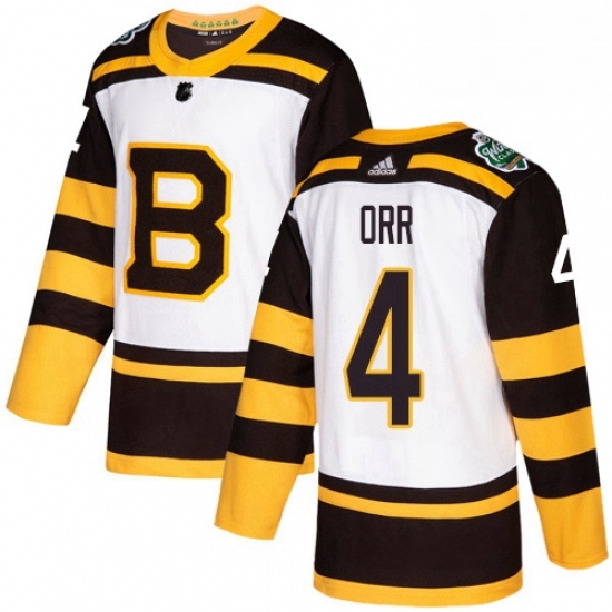 Mens Adidas Boston Bruins 4 Bobby Orr Authentic White 2019 Winter Classic NHL Jersey Mens Adidas Boston Bruins 4 Bobby Orr Authentic White 2019 Winter Classic NHL Jersey