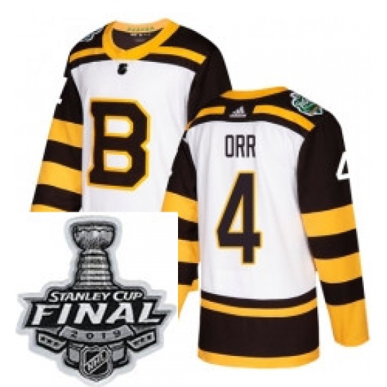 Mens Adidas Boston Bruins 4 Bobby Orr Authentic White 2019 Winter Classic NHL Jersey Mens Adidas Boston Bruins 4 Bobby Orr Authentic White 2019 Winter Classic NHL Jersey