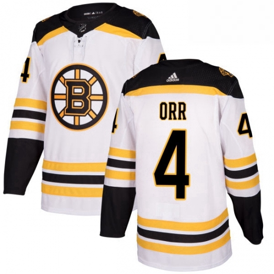 Mens Adidas Boston Bruins 4 Bobby Orr Authentic White Away NHL Jersey Mens Adidas Boston Bruins 4 Bobby Orr Authentic White Away NHL Jersey