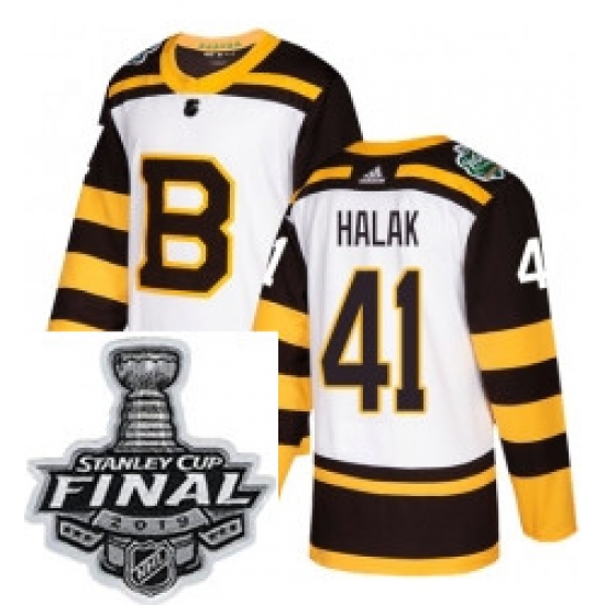 Mens Adidas Boston Bruins 41 Jaroslav Halak Authentic White 2019 Winter Classic NHL Jersey Mens Adidas Boston Bruins 41 Jaroslav Halak Authentic White 2019 Winter Classic NHL Jersey