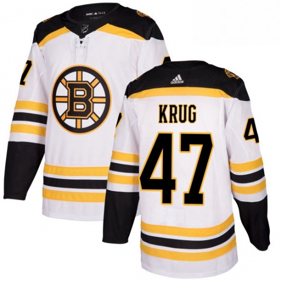 Mens Adidas Boston Bruins 47 Torey Krug Authentic White Away NHL Jersey Mens Adidas Boston Bruins 47 Torey Krug Authentic White Away NHL Jersey
