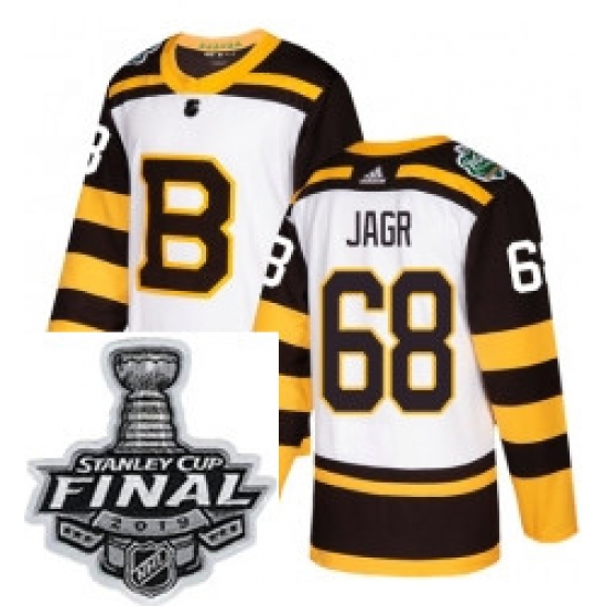 Mens Adidas Boston Bruins 68 Jaromir Jagr Authentic White 2019 Winter Classic NHL Jersey Mens Adidas Boston Bruins 68 Jaromir Jagr Authentic White 2019 Winter Classic NHL Jersey