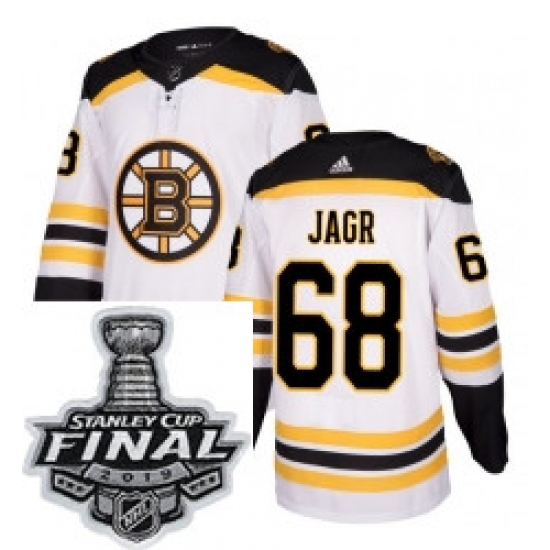 Mens Adidas Boston Bruins 68 Jaromir Jagr Authentic White Away NHL Jersey Mens Adidas Boston Bruins 68 Jaromir Jagr Authentic White Away NHL Jersey