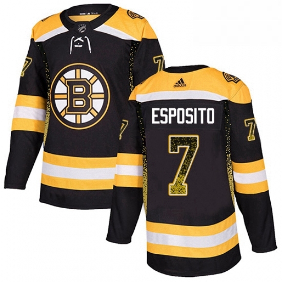 Mens Adidas Boston Bruins 7 Phil Esposito Authentic Black Drift Fashion NHL Jersey Mens Adidas Boston Bruins 7 Phil Esposito Authentic Black Drift Fashion NHL Jersey