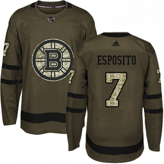 Mens Adidas Boston Bruins 7 Phil Esposito Authentic Green Salute to Service NHL Jersey Mens Adidas Boston Bruins 7 Phil Esposito Authentic Green Salute to Service NHL Jersey
