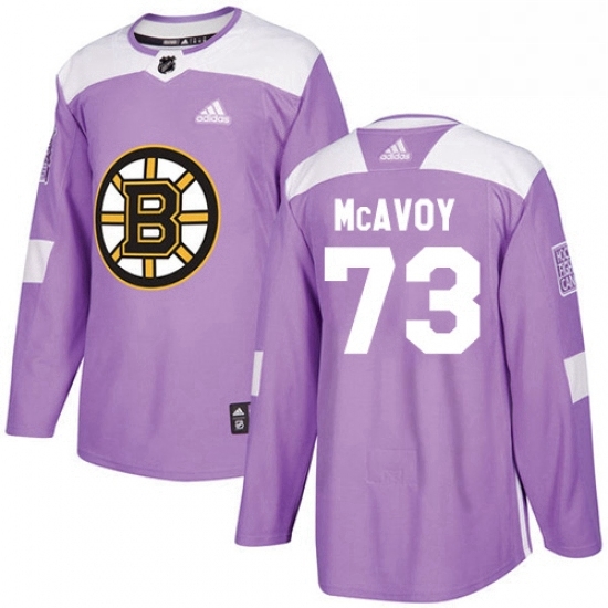 Mens Adidas Boston Bruins 73 Charlie McAvoy Authentic Purple Fights Cancer Practice NHL Jersey Mens Adidas Boston Bruins 73 Charlie McAvoy Authentic Purple Fights Cancer Practice NHL Jersey