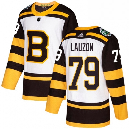 Mens Adidas Boston Bruins 79 Jeremy Lauzon Authentic White 2019 Winter Classic NHL Jersey Mens Adidas Boston Bruins 79 Jeremy Lauzon Authentic White 2019 Winter Classic NHL Jersey
